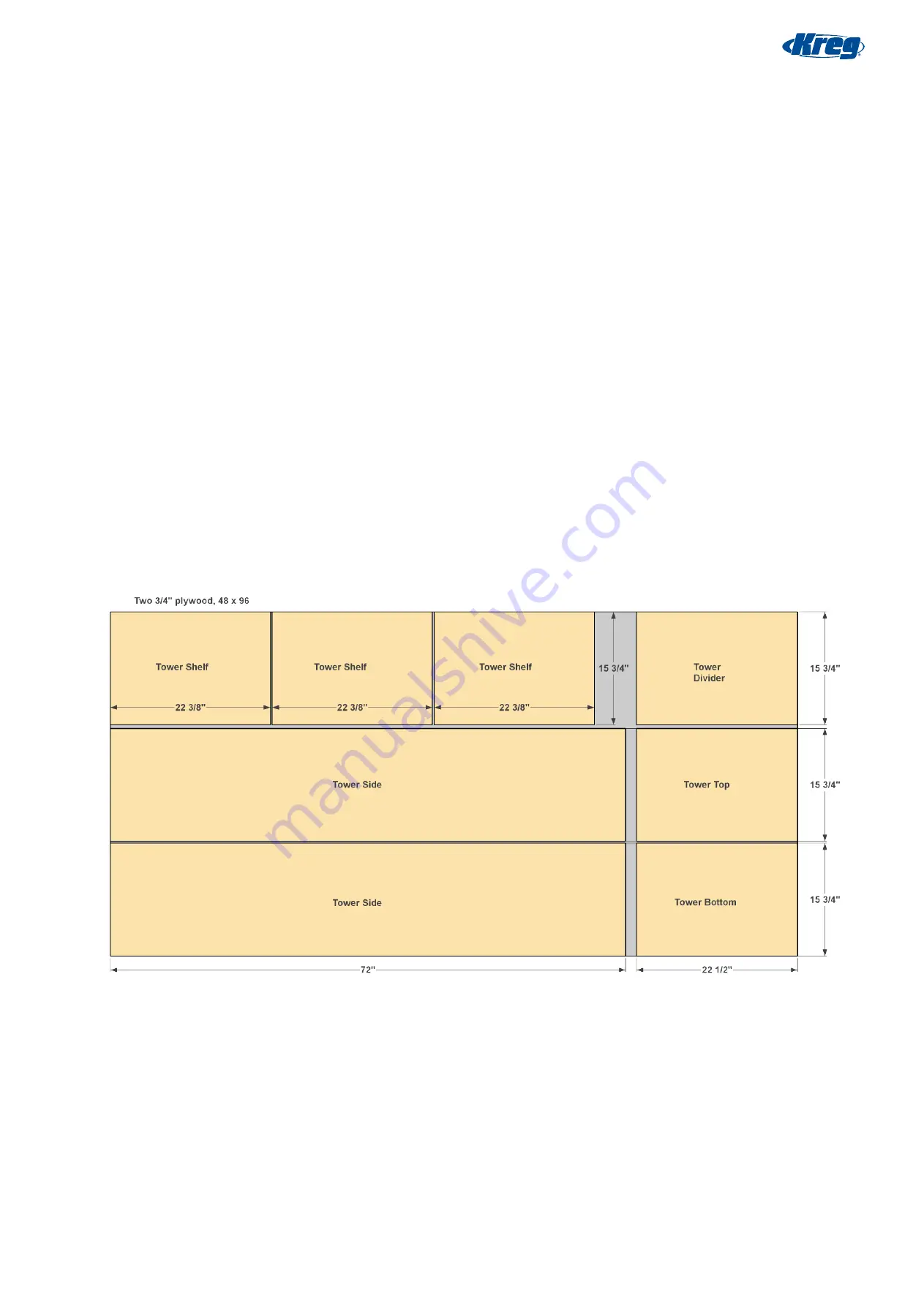 Kreg Garage Storage and Work Center Assembly Instructions Manual Download Page 3