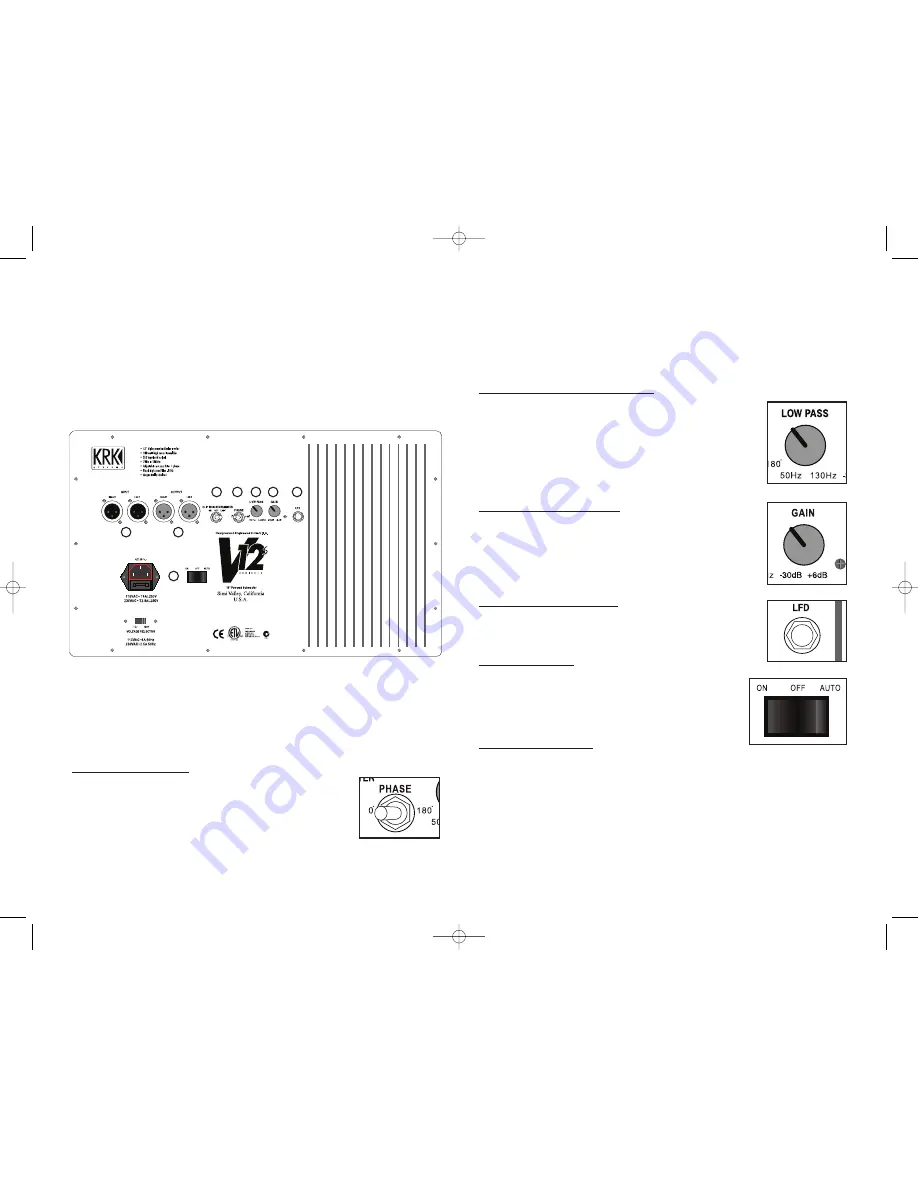 KRK V12 S User Manual Download Page 5