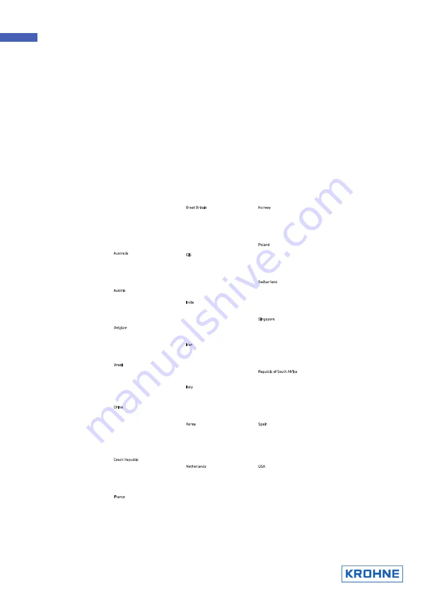 KROHNE DWM 2000 D Operating Instructions Manual Download Page 12