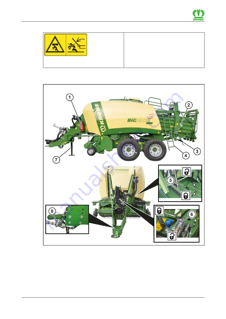 Krone Big Pack 1270 XC Original Operating Instructions Download Page 36