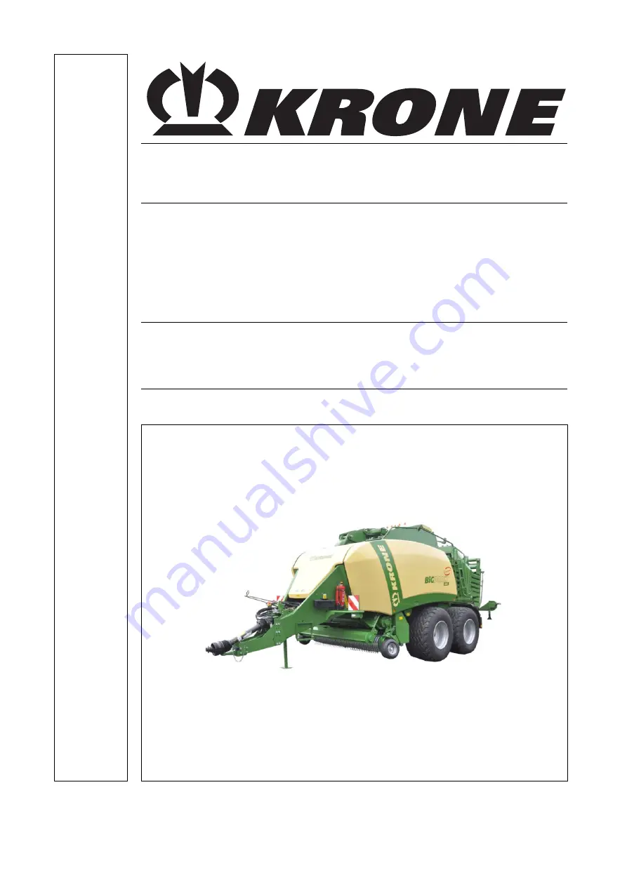 Krone Big Pack 4x4 Скачать руководство пользователя страница 1