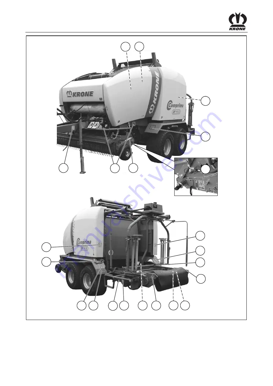 Krone Comprima CF 155 XC Original Operating Instructions Download Page 34