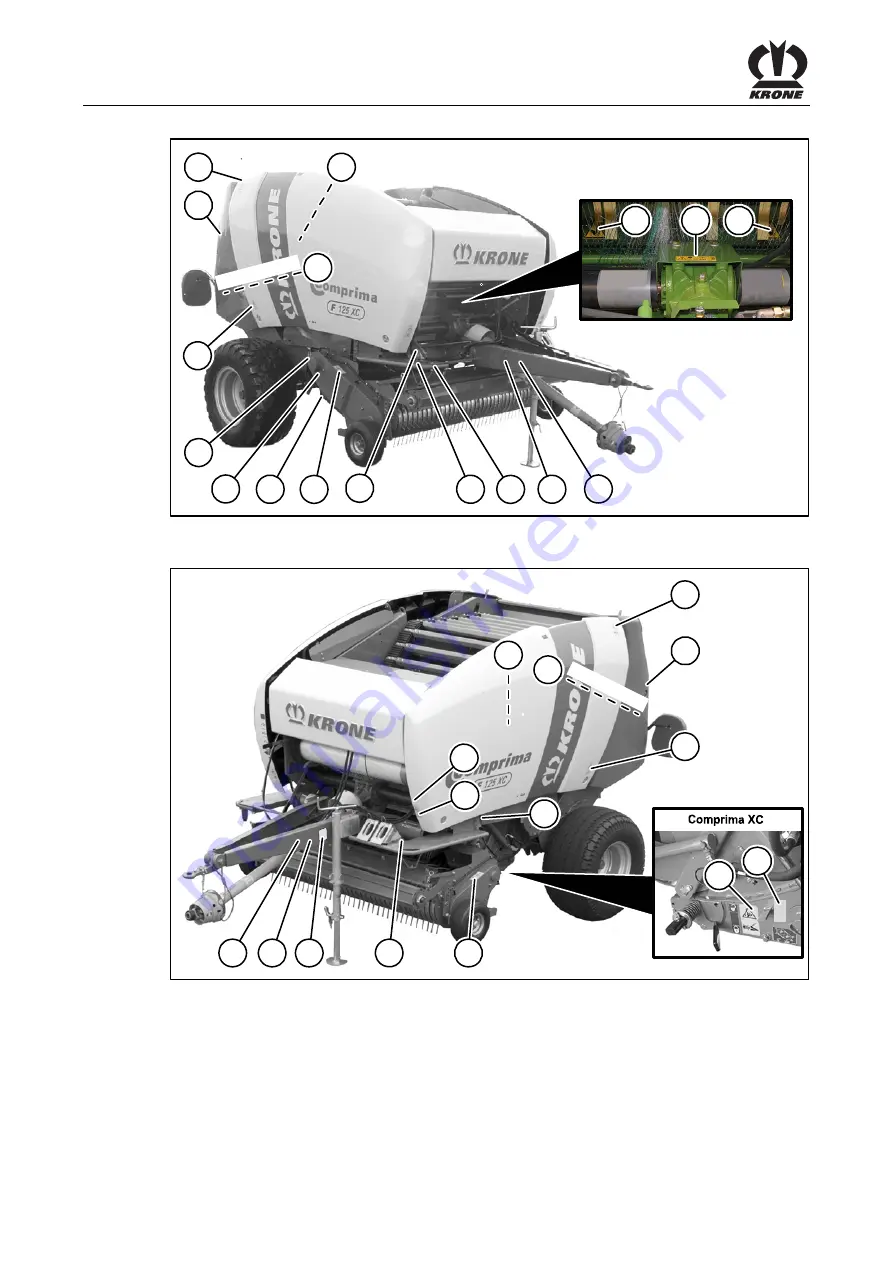 Krone Comprima F 125 XC-1 Operating Instructions Manual Download Page 30