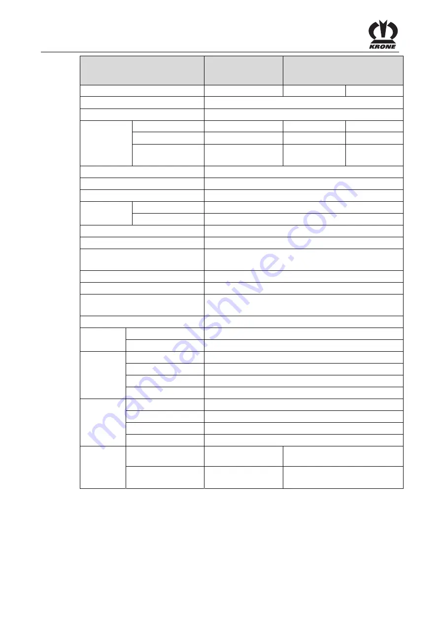 Krone Comprima F 125 XC-1 Operating Instructions Manual Download Page 58