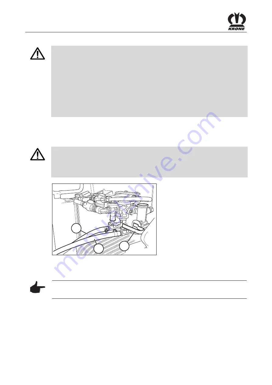 Krone Comprima F 125 XC-1 Operating Instructions Manual Download Page 96