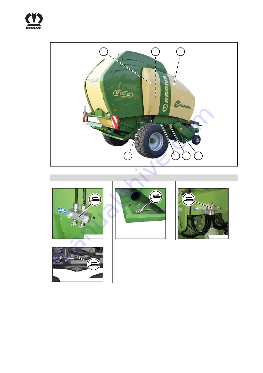 Krone Comprima F 125 XC-1 Operating Instructions Manual Download Page 225