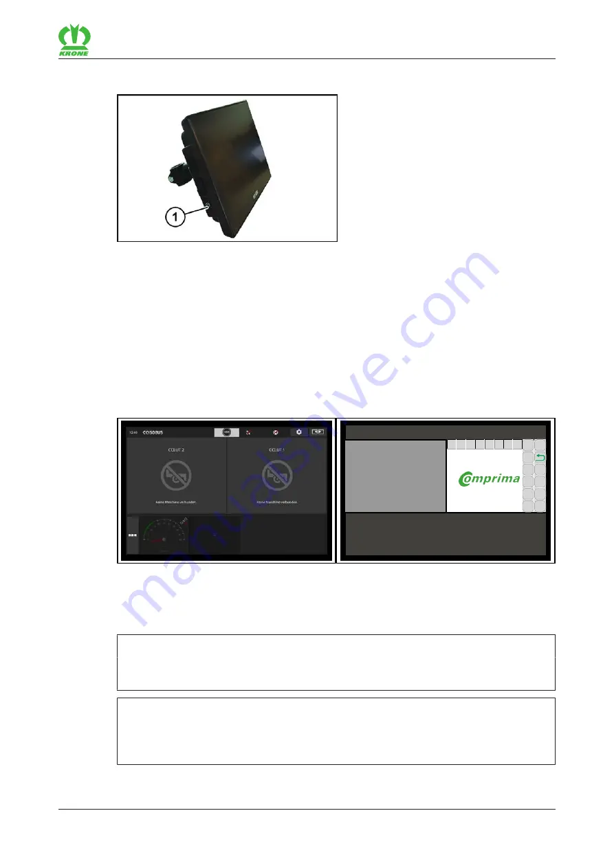 Krone Comprima F 125 XC-1 Operating Instructions Manual Download Page 263