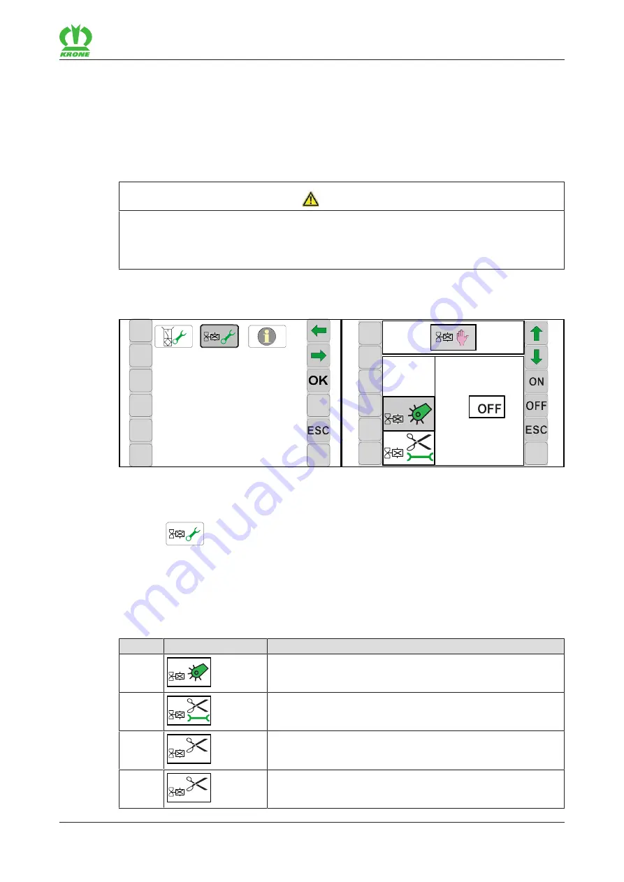 Krone Comprima F 125 XC-1 Operating Instructions Manual Download Page 303