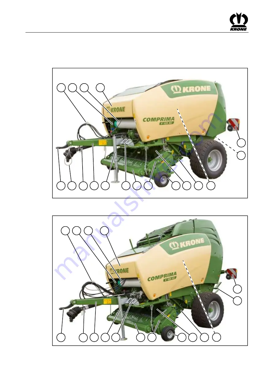 Krone Comprima F 125 Original Operating Instructions Download Page 60