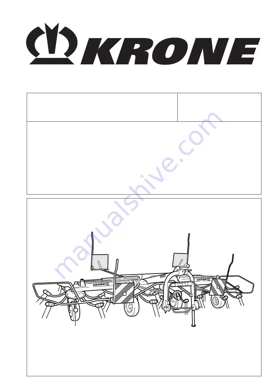 Krone KW 6.60/4x7 Operating Instructions Manual Download Page 1