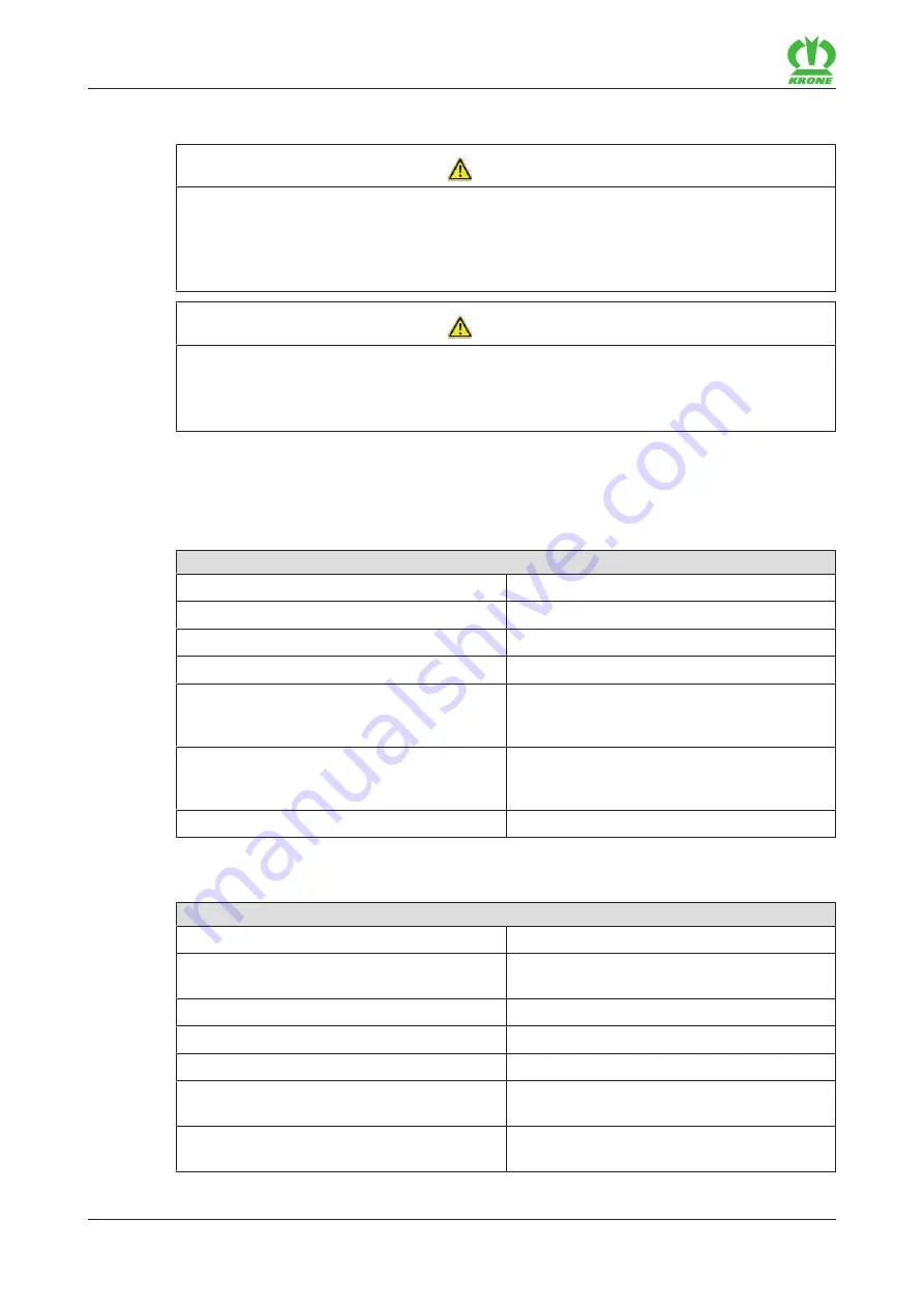 Krone KWT 1600 Original Operating Instructions Download Page 68