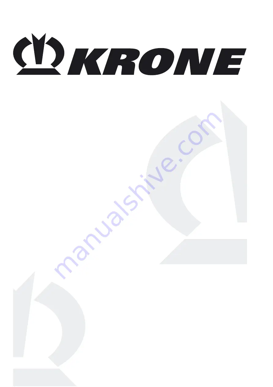 Krone MX 310 GD Original Operating Instructions Download Page 244