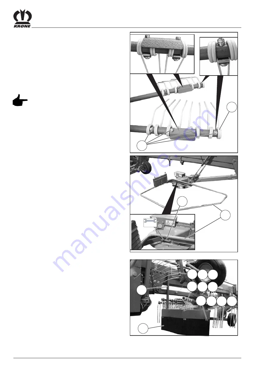 Krone Swadro 1010 Operating Instructions Manual Download Page 70