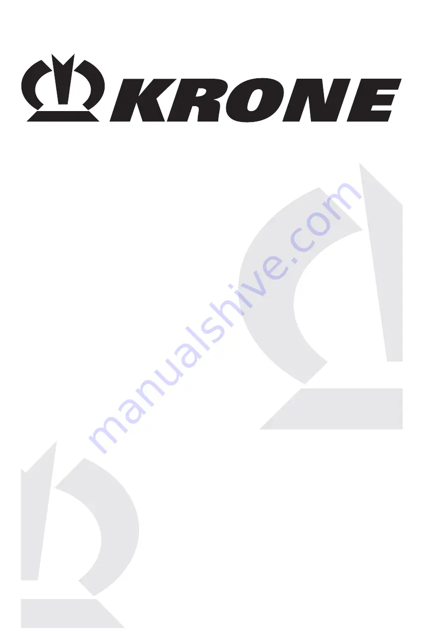 Krone Swadro 1010 Operating Instructions Manual Download Page 74