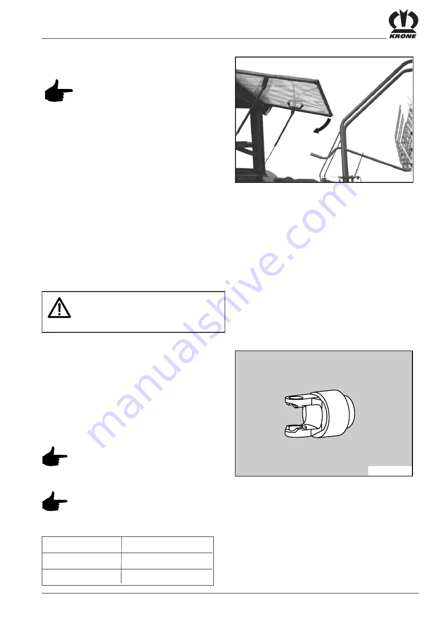 Krone Swadro 355 Operating Instructions Manual Download Page 13