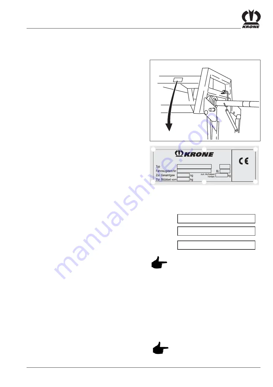 Krone Swadro 700 Operating Instructions Manual Download Page 9