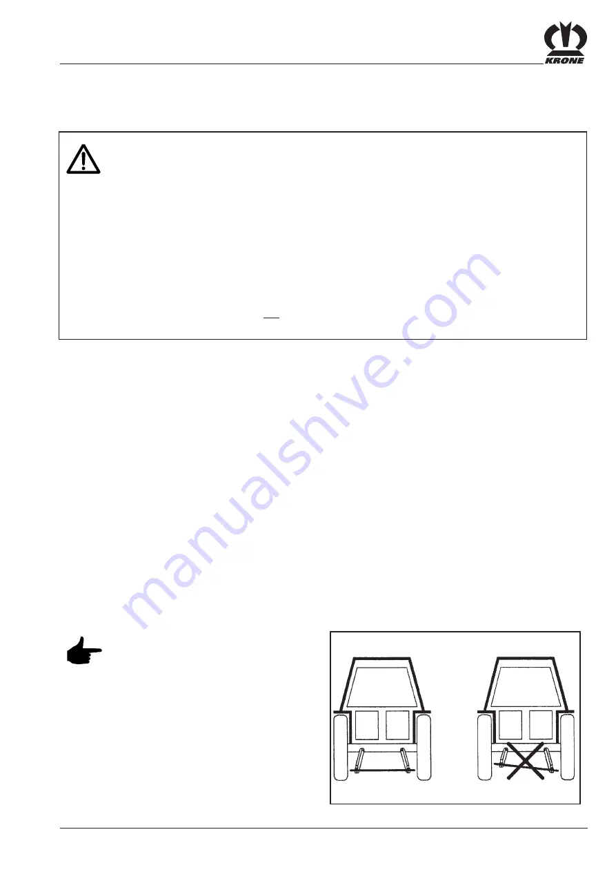 Krone Swadro 810 Operating Instructions Manual Download Page 21