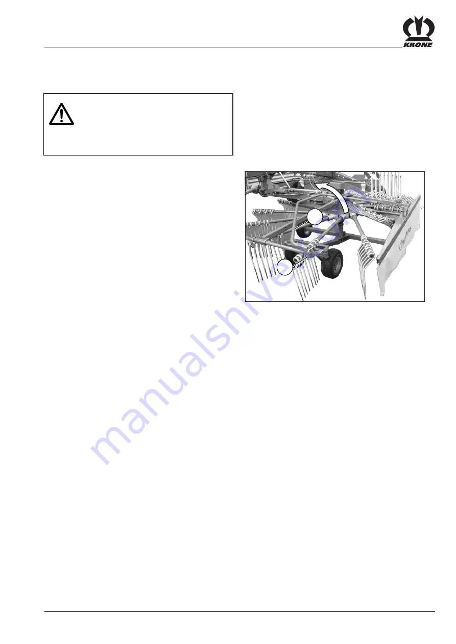 Krone Swadro 810 Operating Instructions Manual Download Page 33