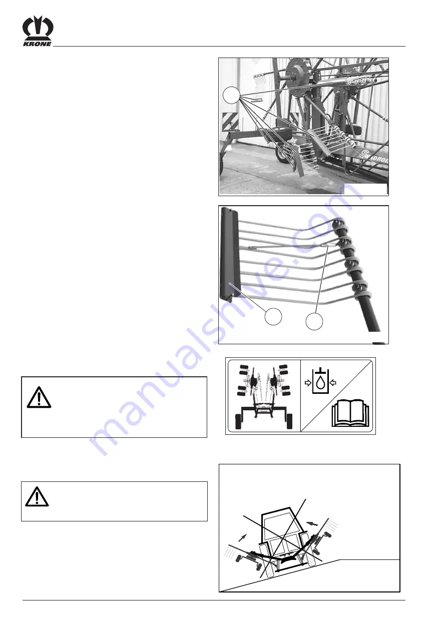 Krone Swadro 810 Operating Instructions Manual Download Page 36