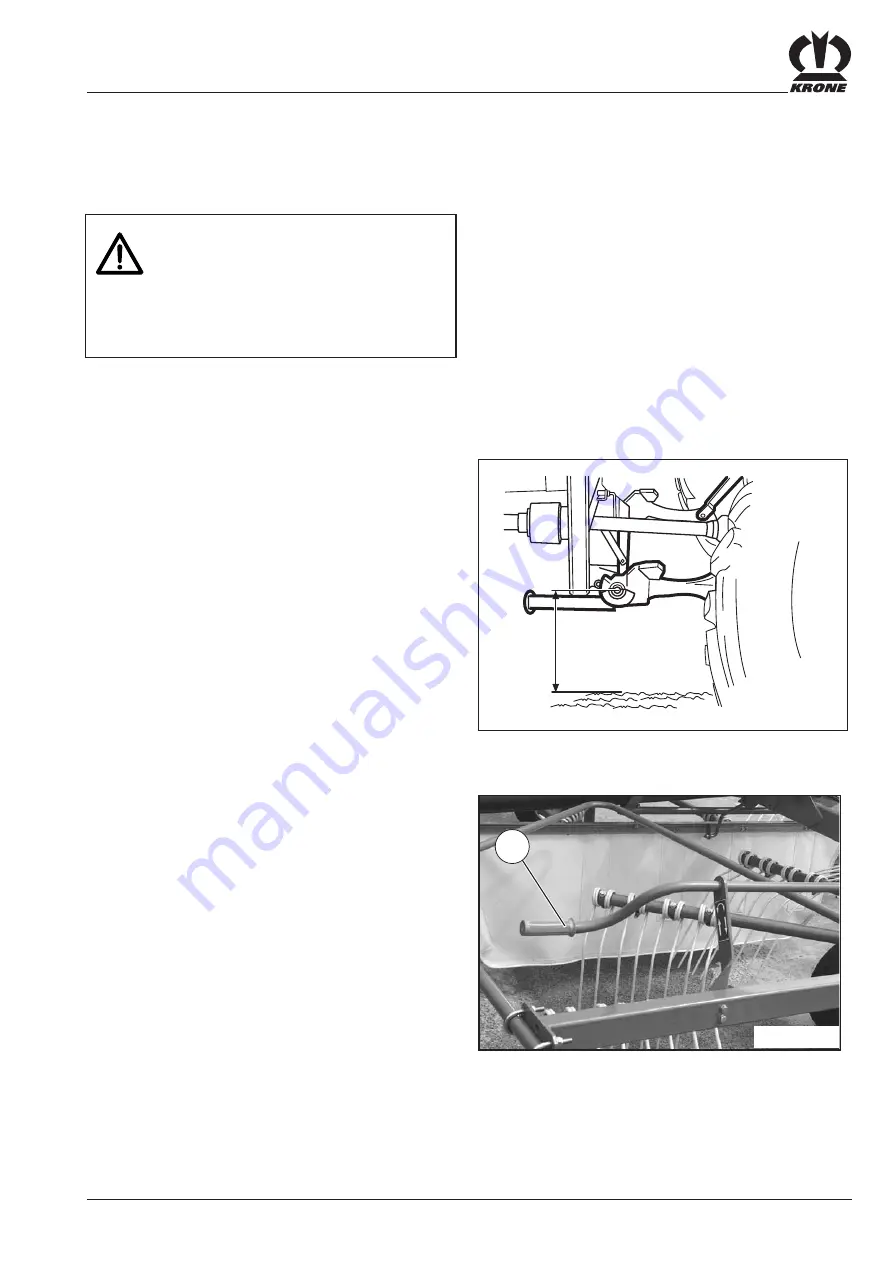 Krone Swadro 810 Operating Instructions Manual Download Page 39