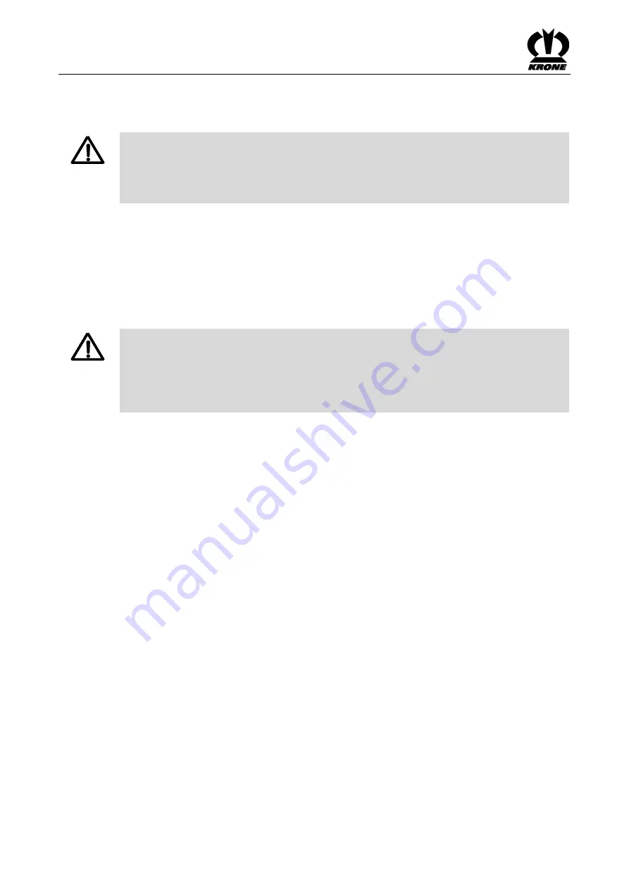 Krone Swadro TC 1000 Operating Instructions Manual Download Page 24