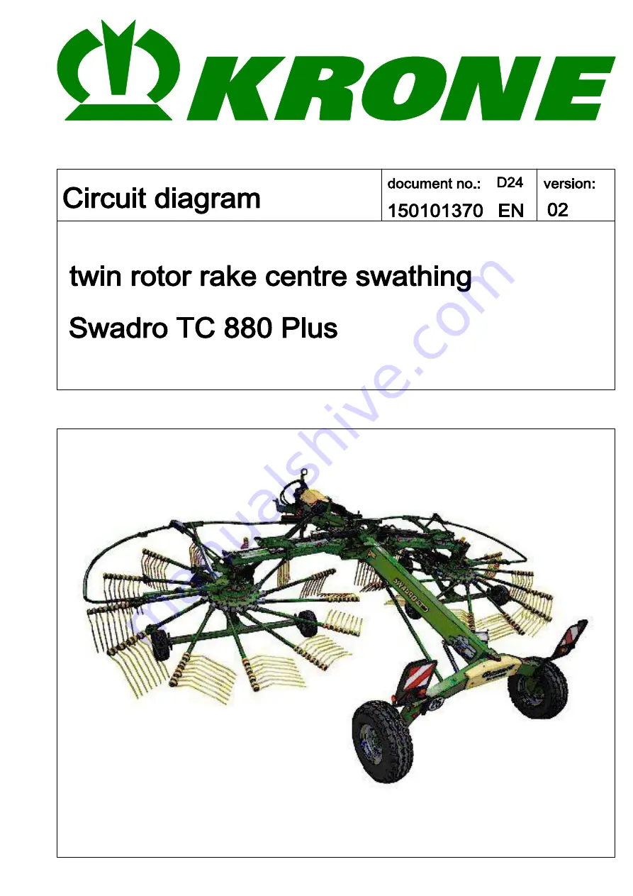 Krone Swadro TC 880 Скачать руководство пользователя страница 119