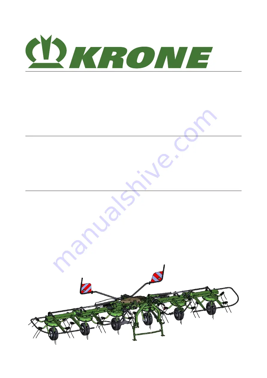 Krone Vendro 680 Operating Instructions Manual Download Page 1