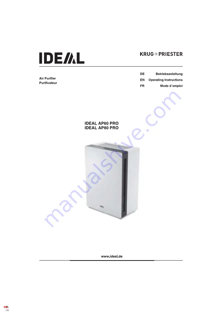 KRUG+PRIESTER IDEAL AP60 PRO Operating Instructions Manual Download Page 1