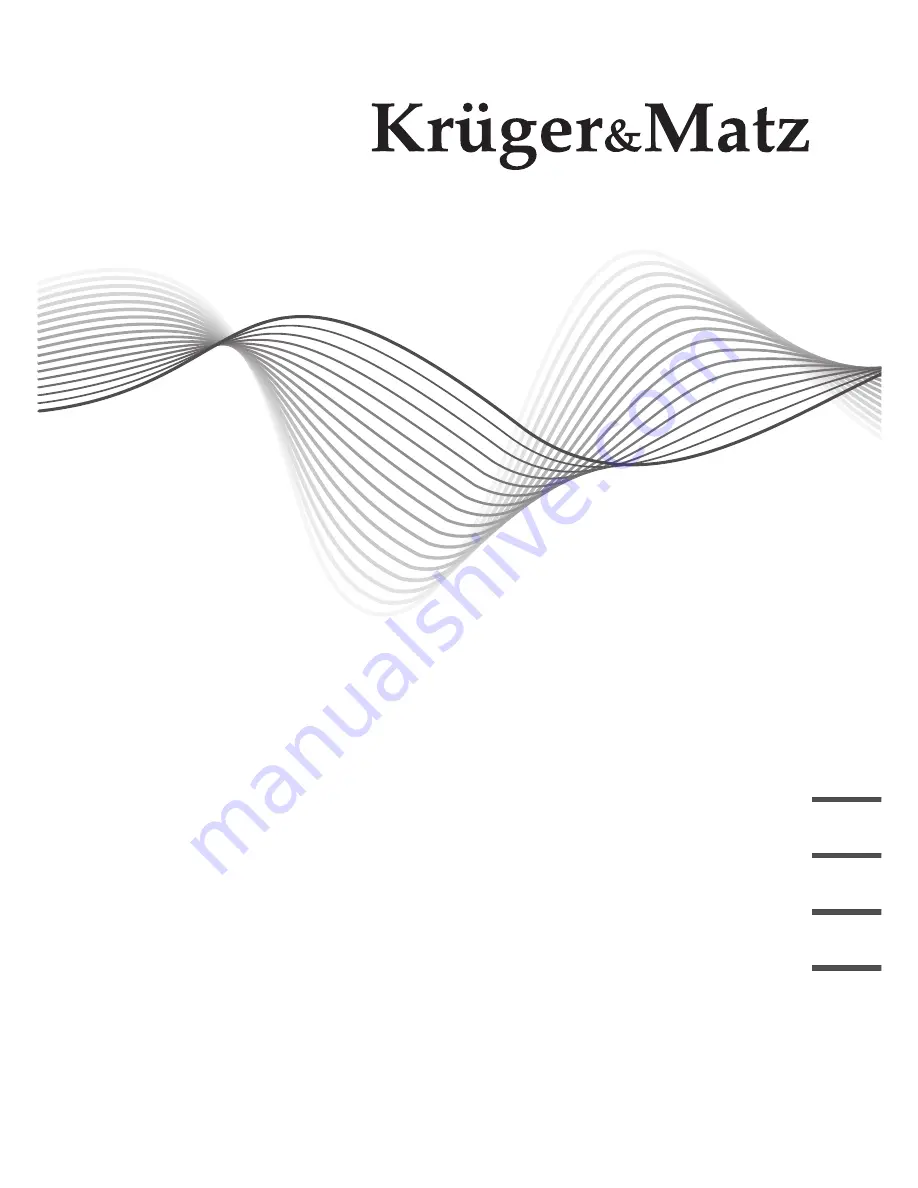 Kruger&Matz KM0812 Owner'S Manual Download Page 1