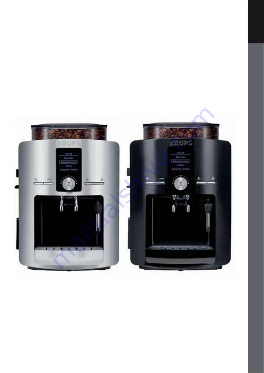 Krups Espresseria Automatic EA82 Series Use And Maintenance Download Page 3