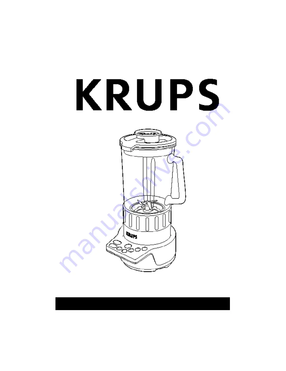 Krups KB720 Скачать руководство пользователя страница 1