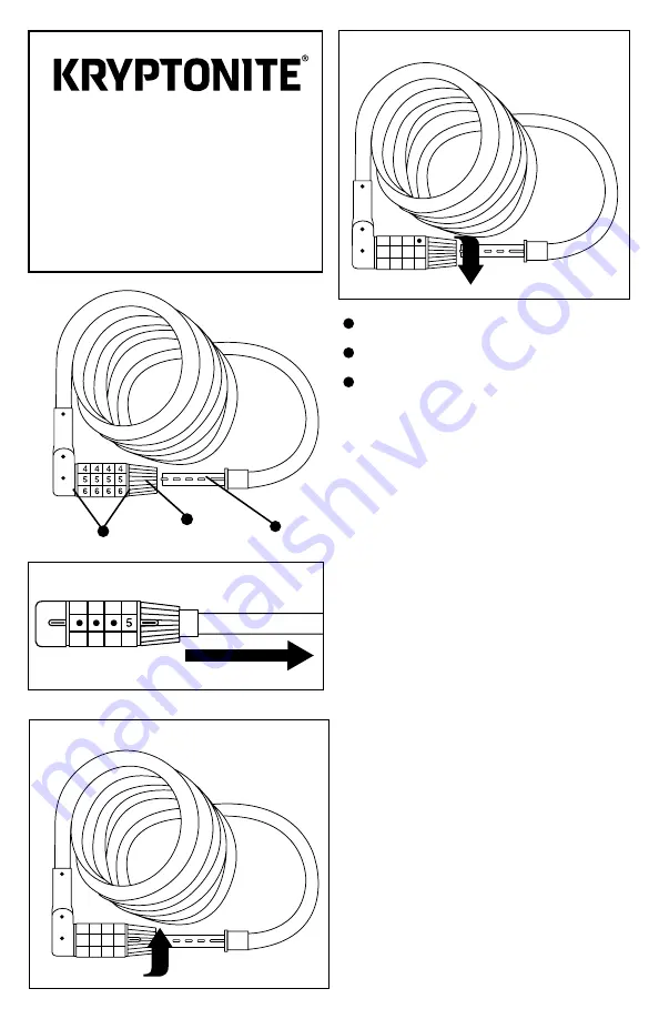 Kryptonite KryptoFlex Combo Series Instruction Sheet Download Page 1