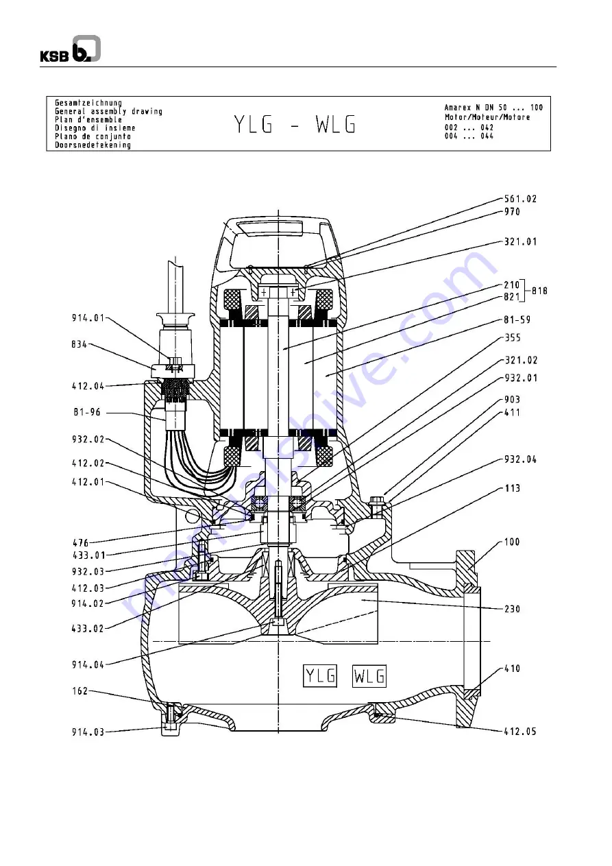 KSB Amarex N F 80-220/034U LG-120 Manual Download Page 27