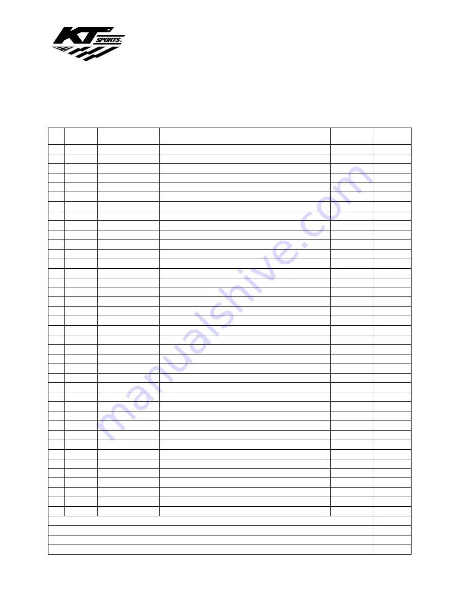 KT Sports 2-1-57-011 HG Assembly Instructions And Rules Download Page 9