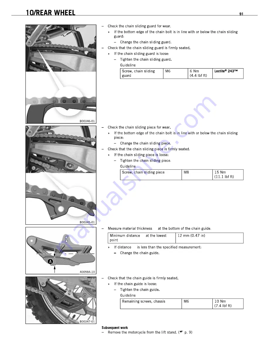 KTM 450 SX-F EU Repair Manual Download Page 91