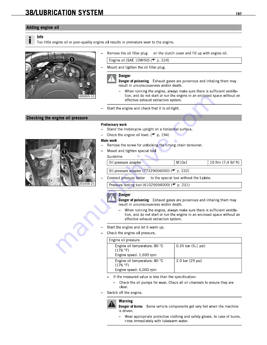 KTM 450 SX-F EU Repair Manual Download Page 197