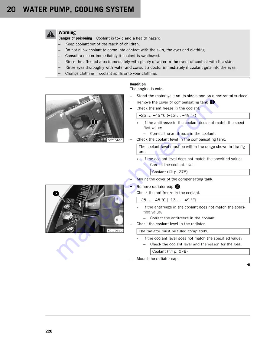 KTM 690 Enduro R 2018 Repair Manual Download Page 222