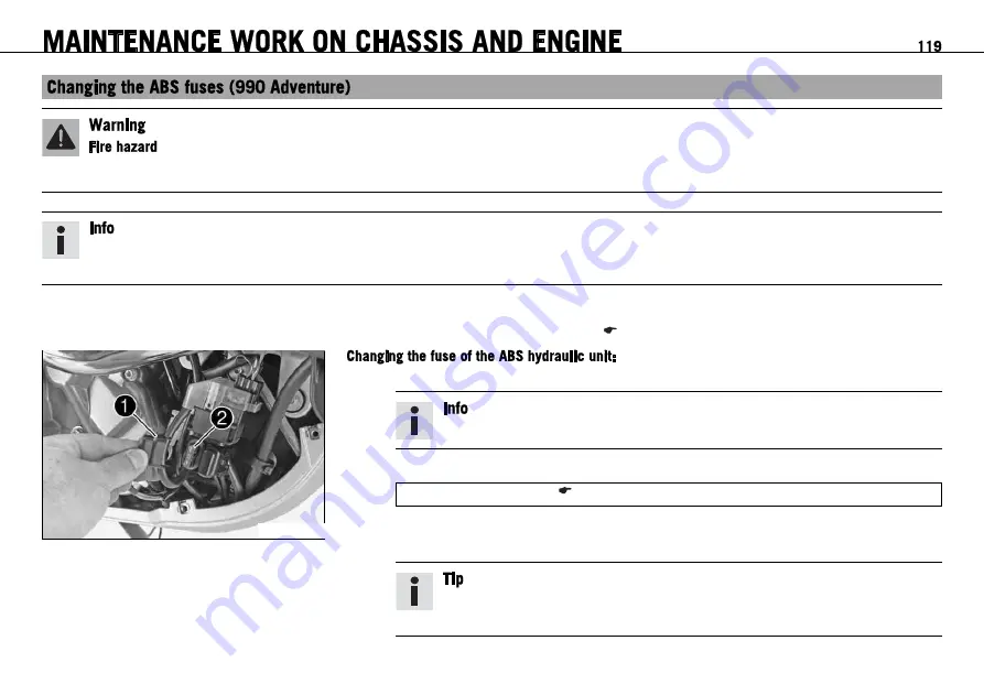 KTM 990 Adventure AUS 2009 Owner'S Manual Download Page 121