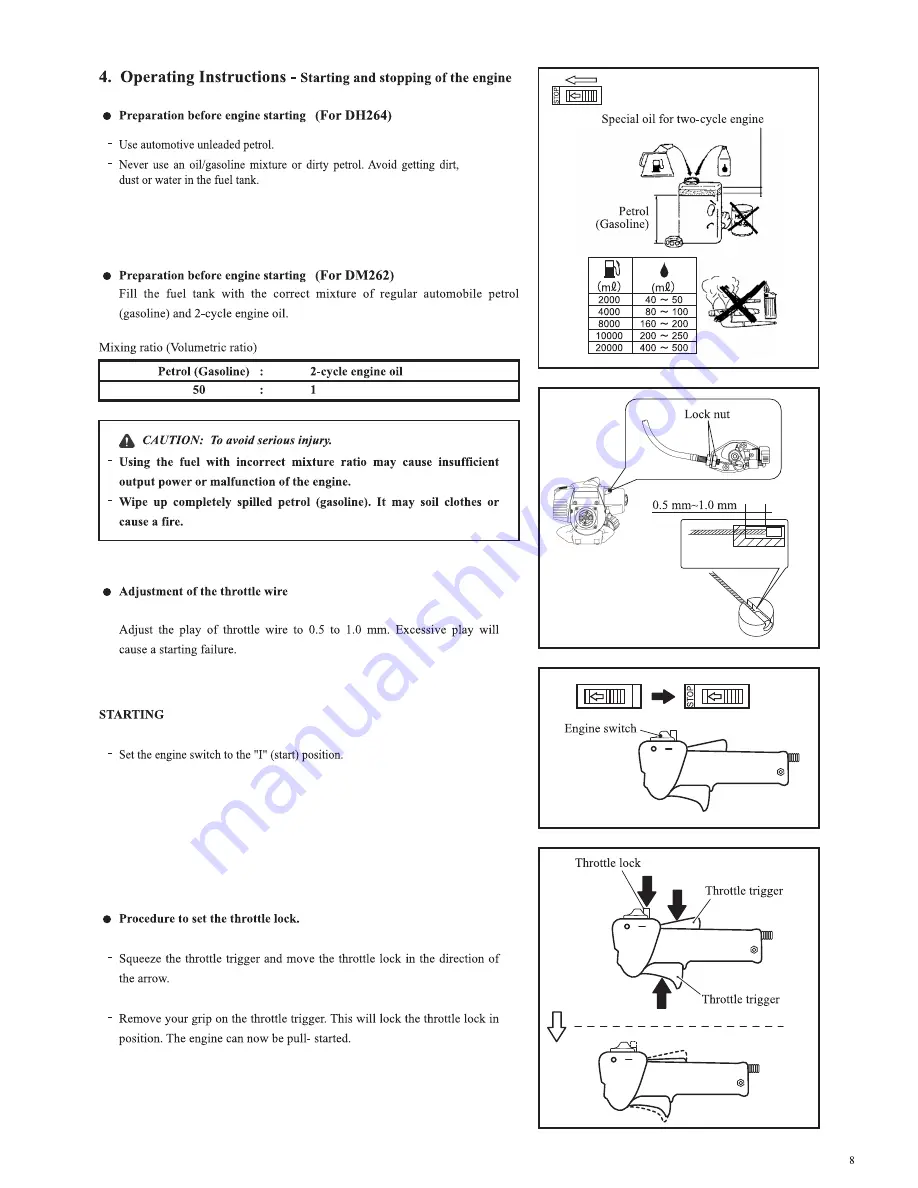 Kubota DH264-S Operator'S Manual Download Page 9