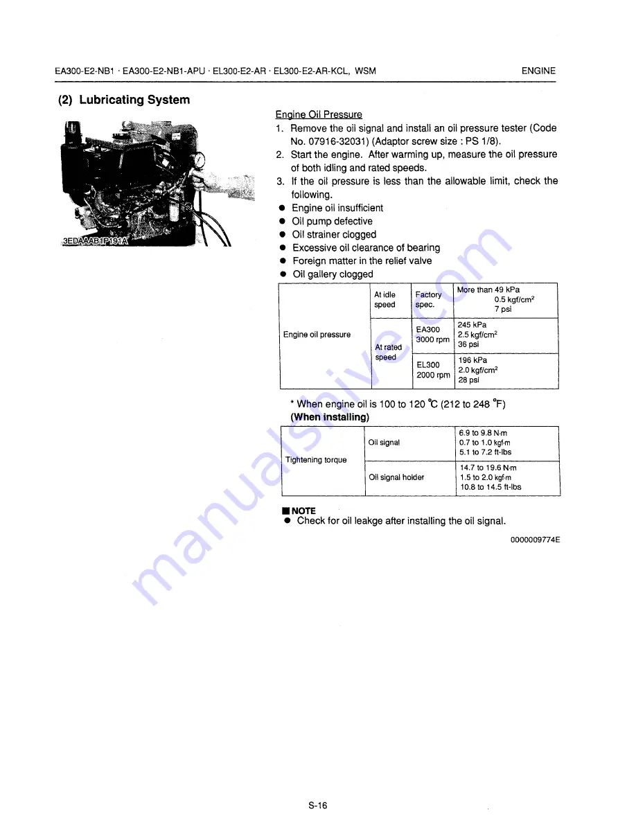 Kubota EA300-E2-NB1 Workshop Manual Download Page 78