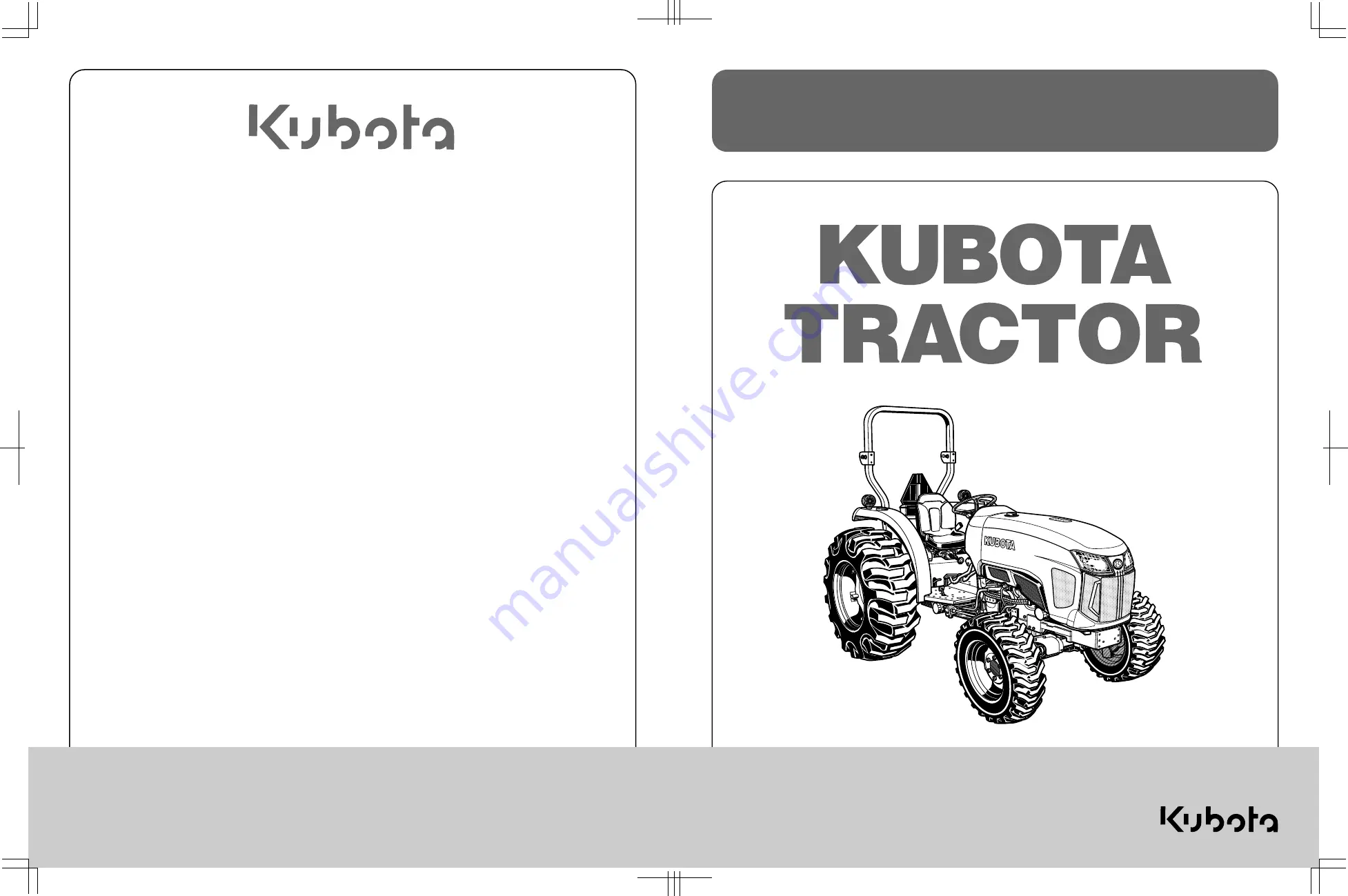 Kubota L4701 Operator'S Manual Download Page 1