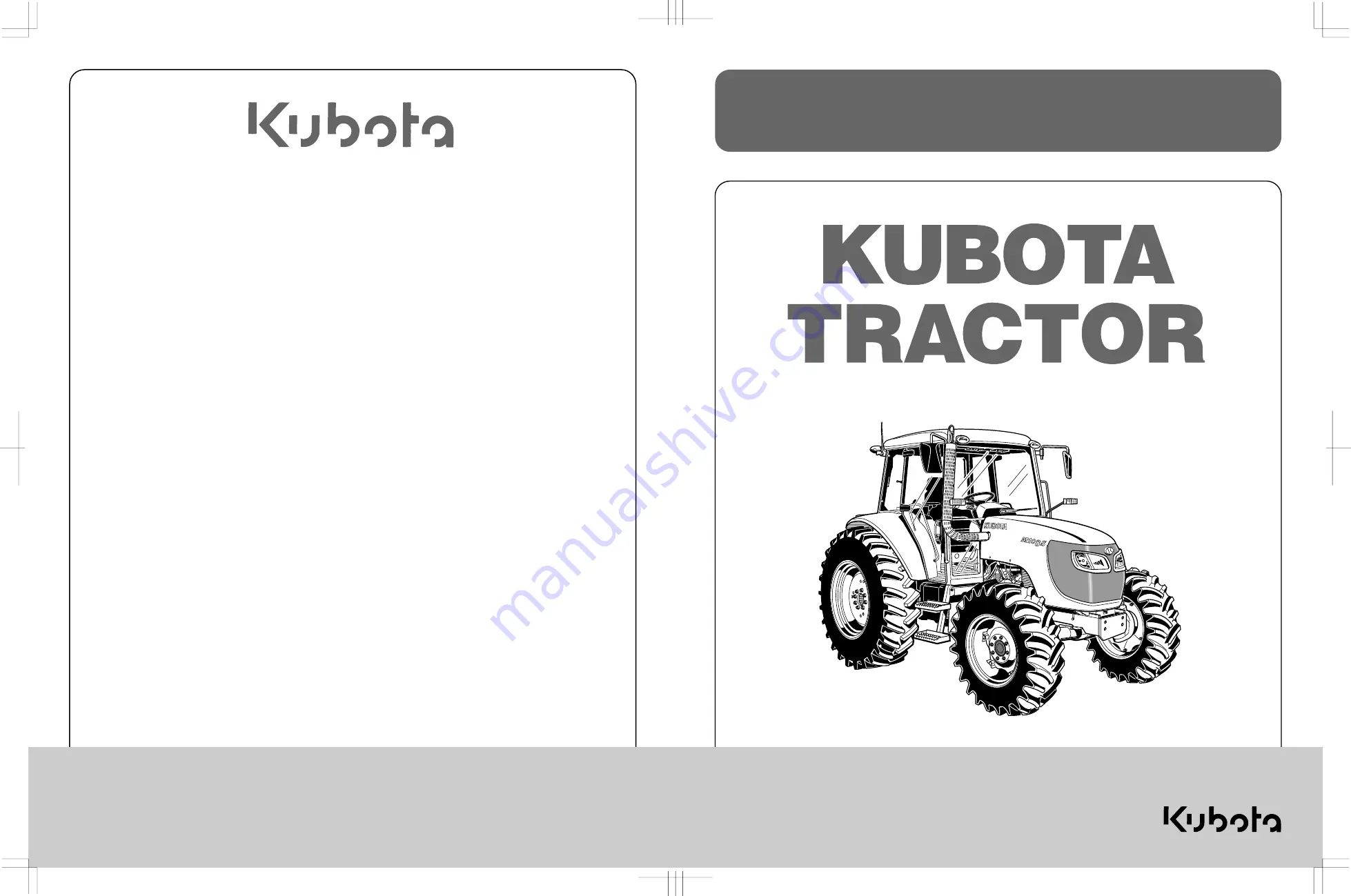 Kubota M108DC Operator'S Manual Download Page 1