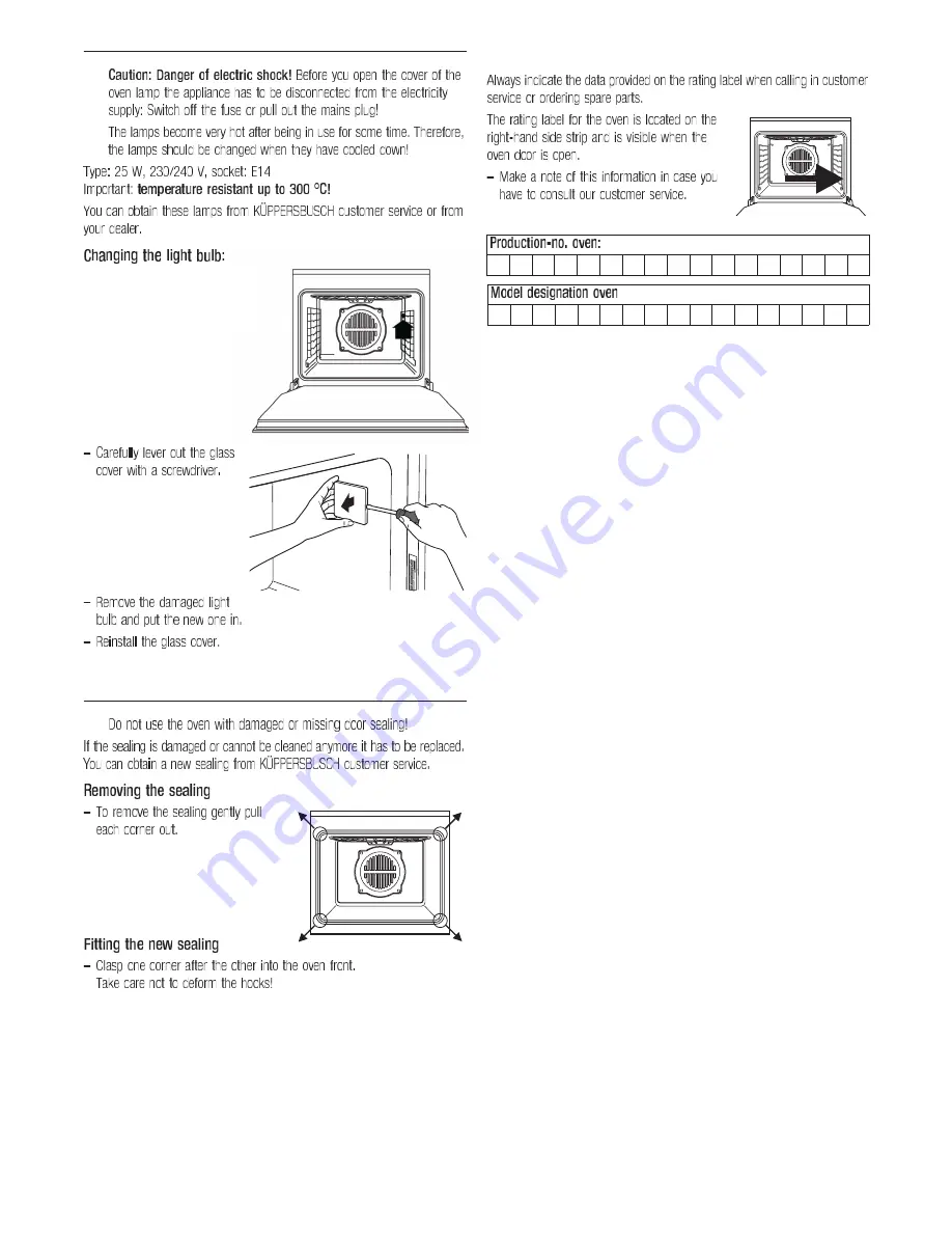 Kuppersbusch EEB 6300.8 Instructions For Use And Installation Instructions Download Page 16