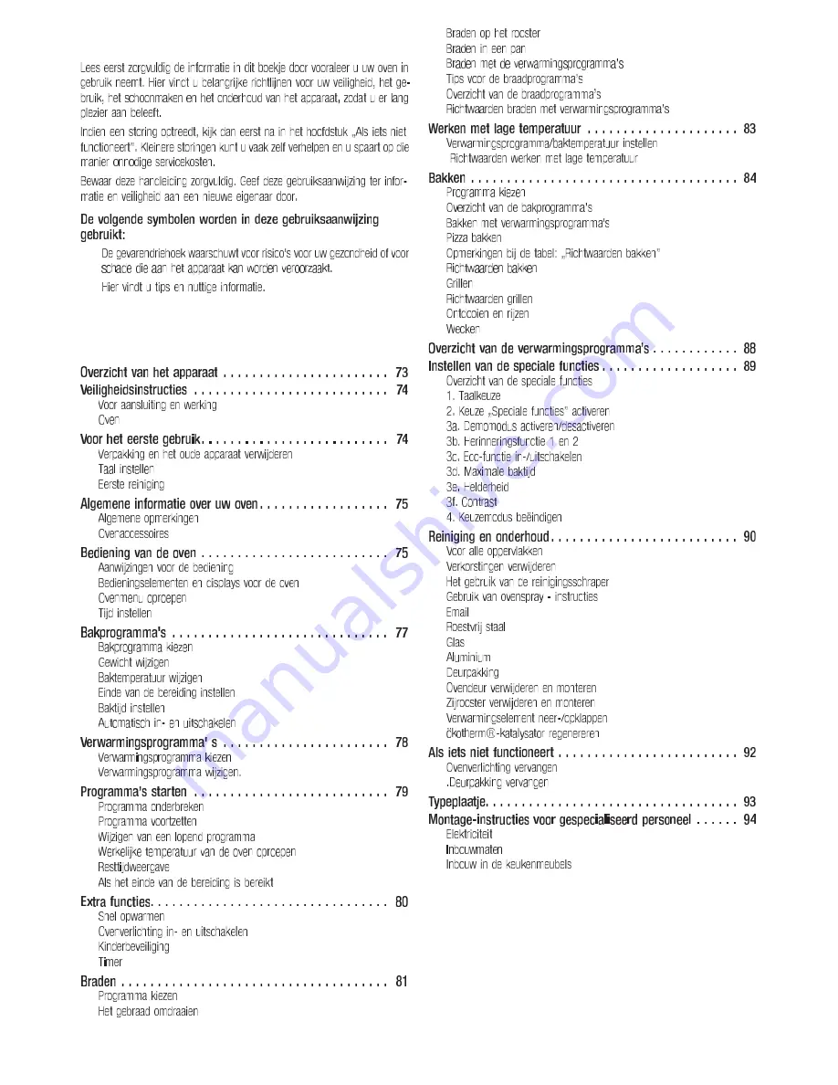 Kuppersbusch EEB 6500.8 Use And Installation  Manual Download Page 72