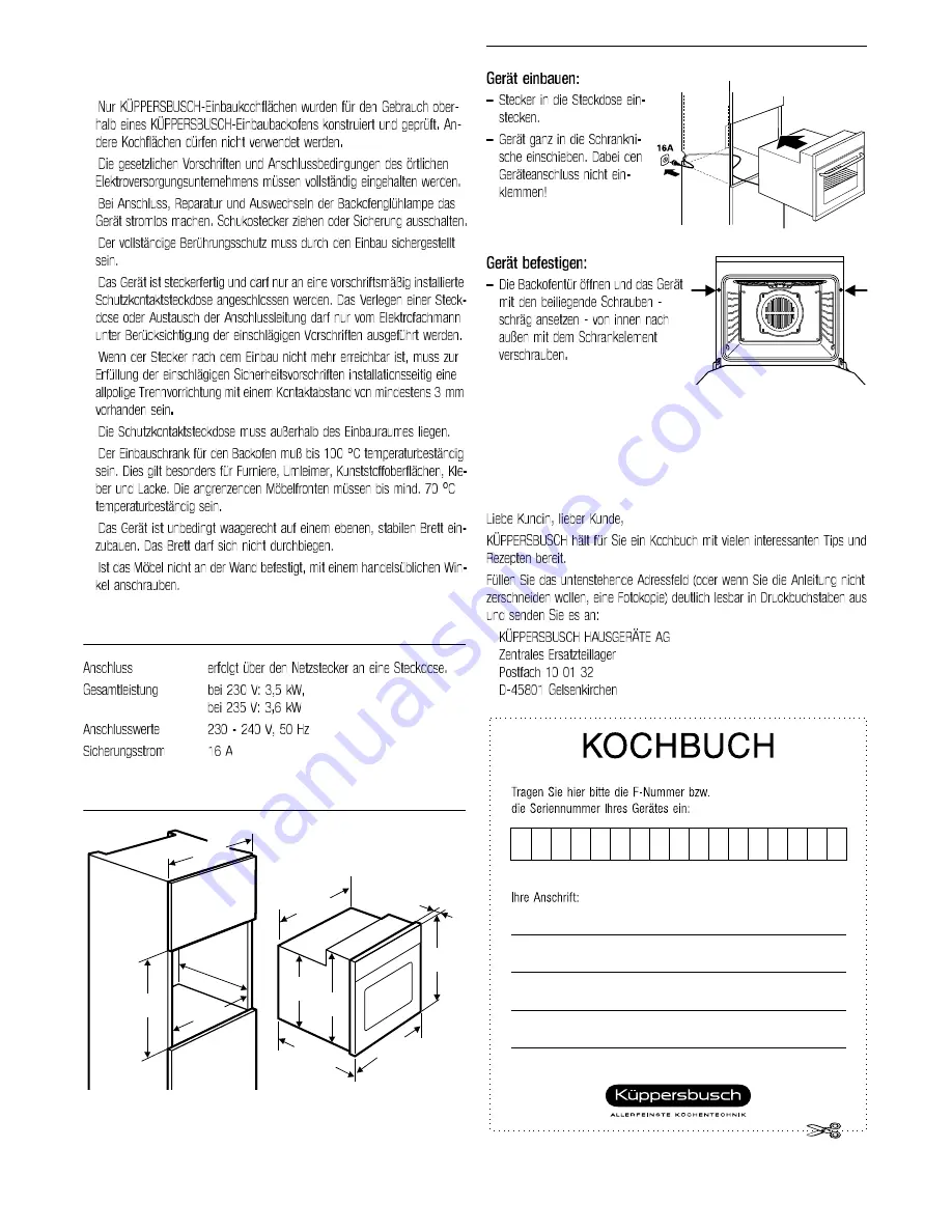 Kuppersbusch EEB 6600.8 Use And Installation  Manual Download Page 26