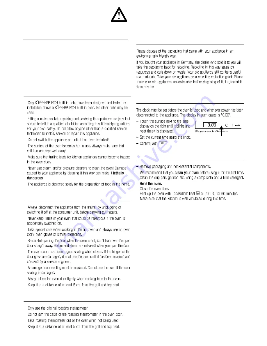 Kuppersbusch EEB 6800.8 Use And Installation  Manual Download Page 28