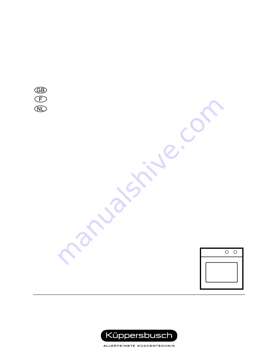 Kuppersbusch EEBK 6250.5 Instructions For Use And Installation Instruction Download Page 1