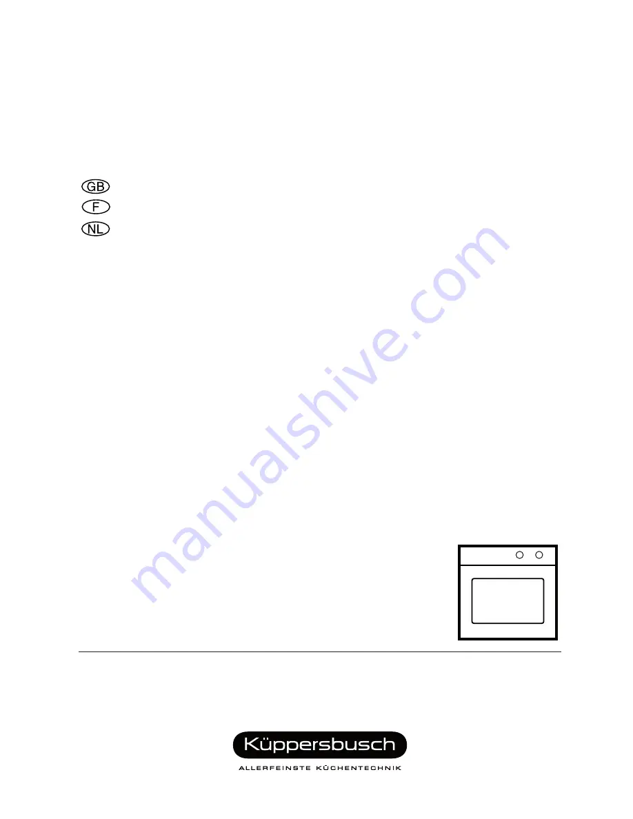 Kuppersbusch EEBK 6250.8 Instructions For Use And Installation Instruction Download Page 1