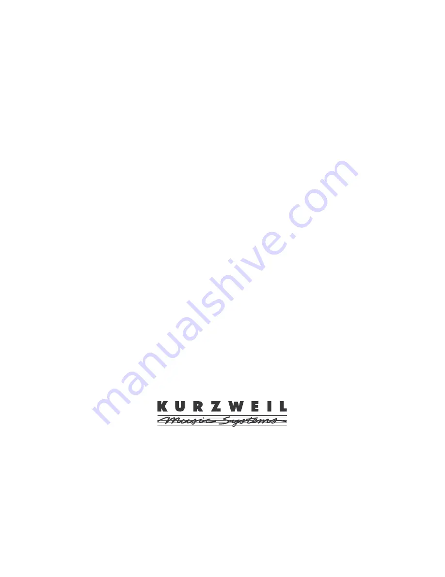 Kurzweil KSP8 MLAN IO OPTION - REV B Reference Download Page 1