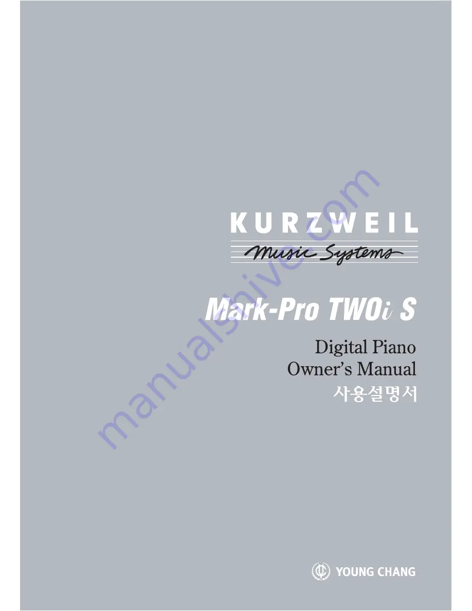 Kurzweil Mark-Pro TWOi S User Manual Download Page 1